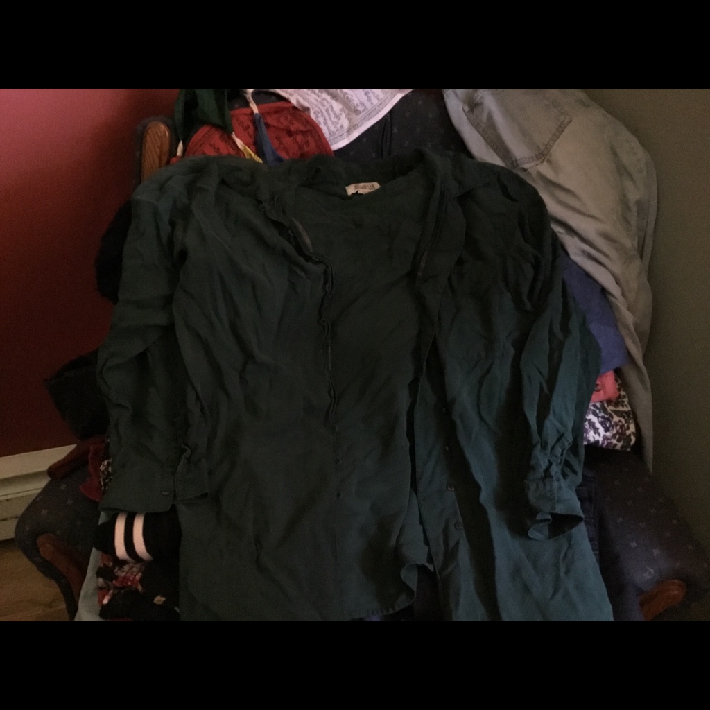 Button Down Silky Blouse